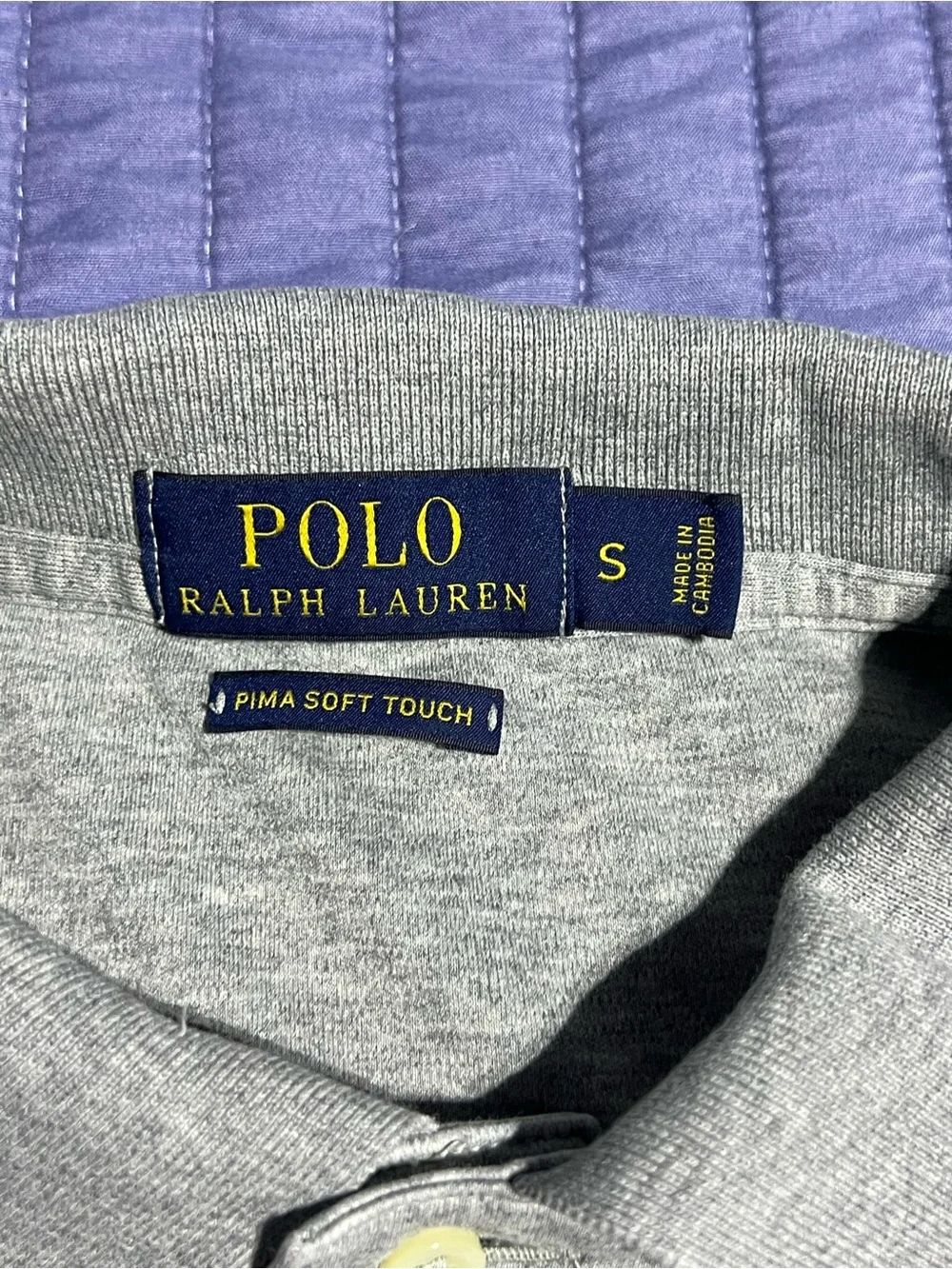 Ralph Lauren Kids Heather Gray Polo with Embroidered Pony